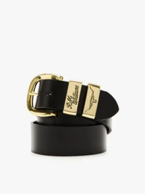1 1/2” 3 Piece Solid Hide Belt Black