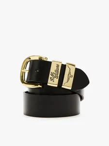 1 1/2” 3 Piece Solid Hide Belt Black