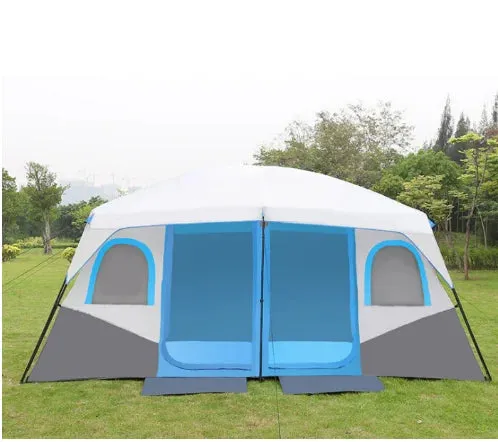 12 Person Automatic Camping Tent Portable Waterproof Backpacking Tent Double Doors and Double Window for Outdoor Equipment