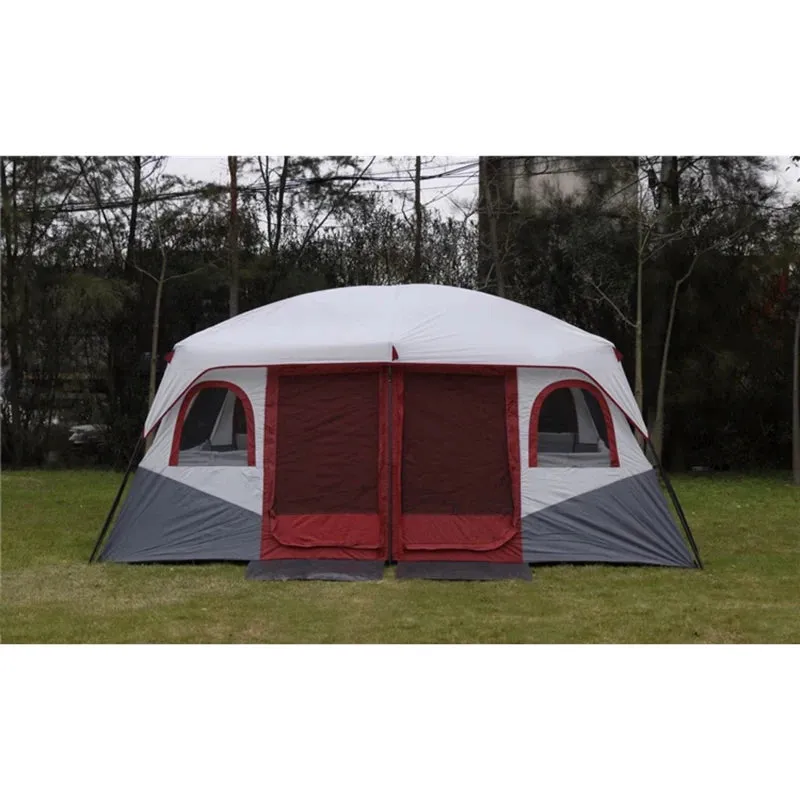 12 Person Automatic Camping Tent Portable Waterproof Backpacking Tent Double Doors and Double Window for Outdoor Equipment