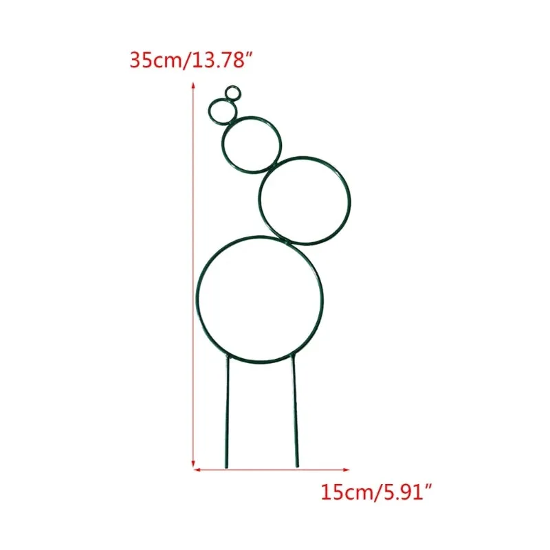14” Round Climbing Vine Trellis Metal Iron Plant Support Frame Garden Balcony Plant Flower Trellis Vegetables Bracket