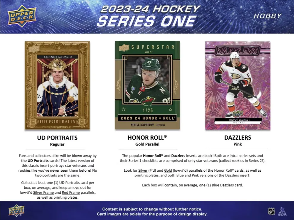 2023-24 Upper Deck Series 1 Hockey Hobby