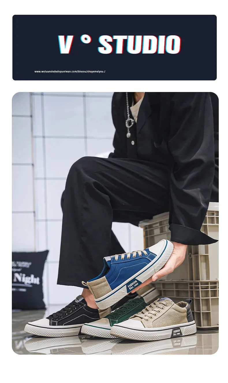 2025 Men's Breathable Canvas Skate Shoes 48 Size