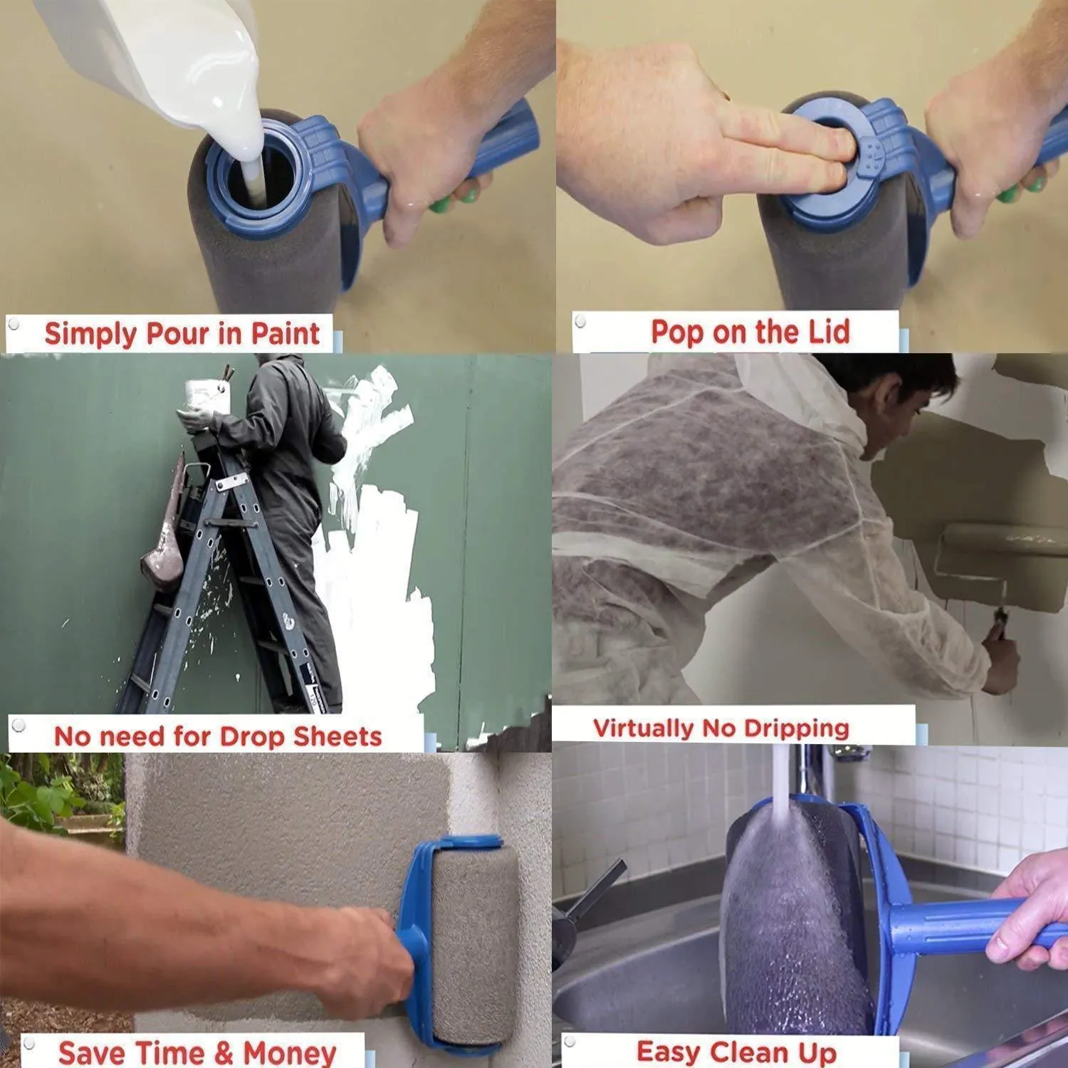 8 Pcs Paint Roller Brush Kit