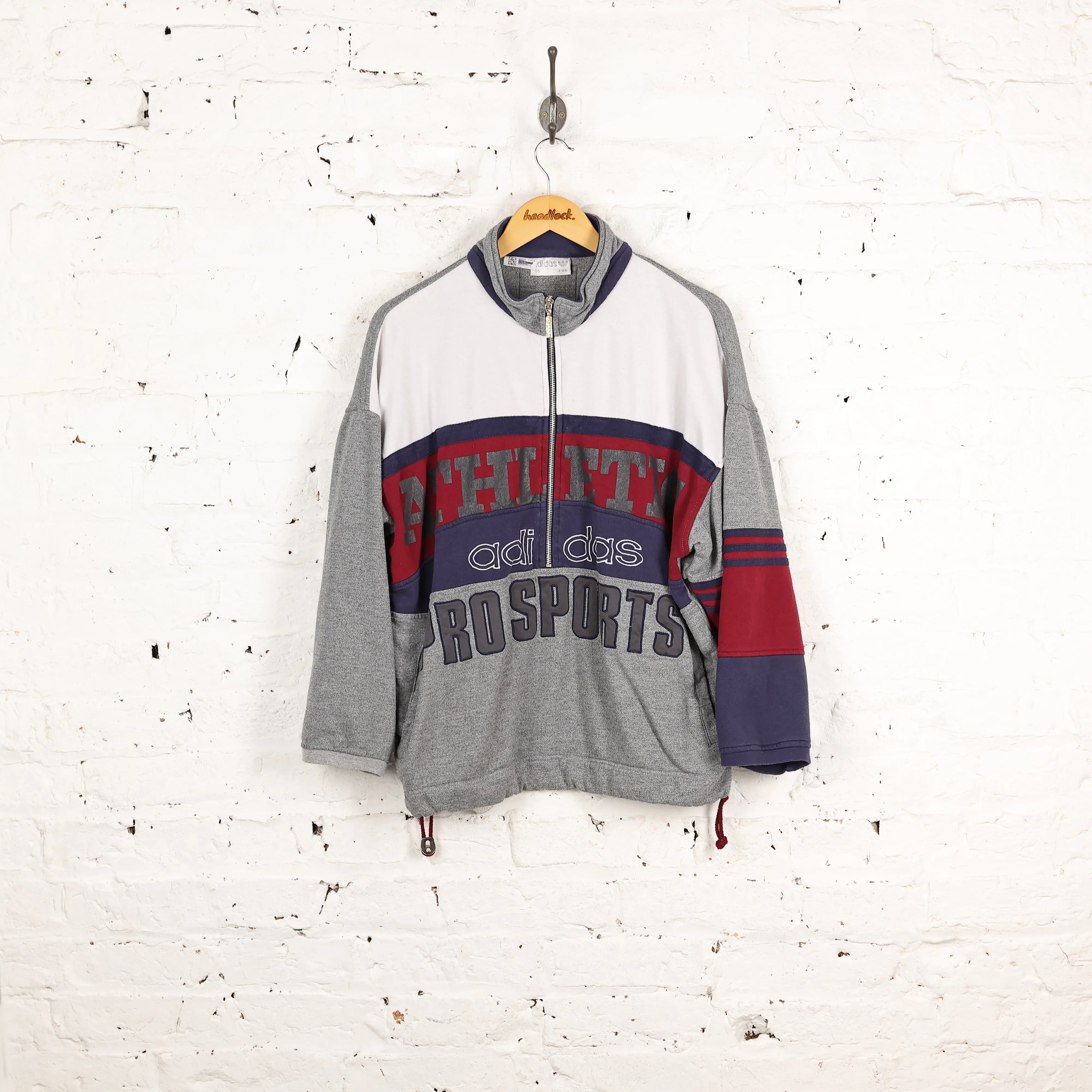 Adidas Athletic Pro Sports 1/2 Zip Sweatshirt - Grey - M