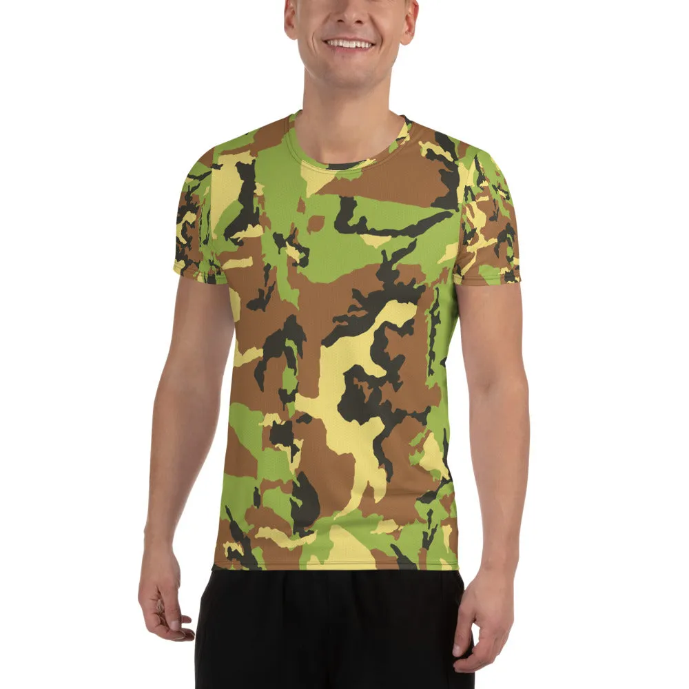 All-Over Print Men's Athletic T-shirt, Military T Shirt Small to 3 XL