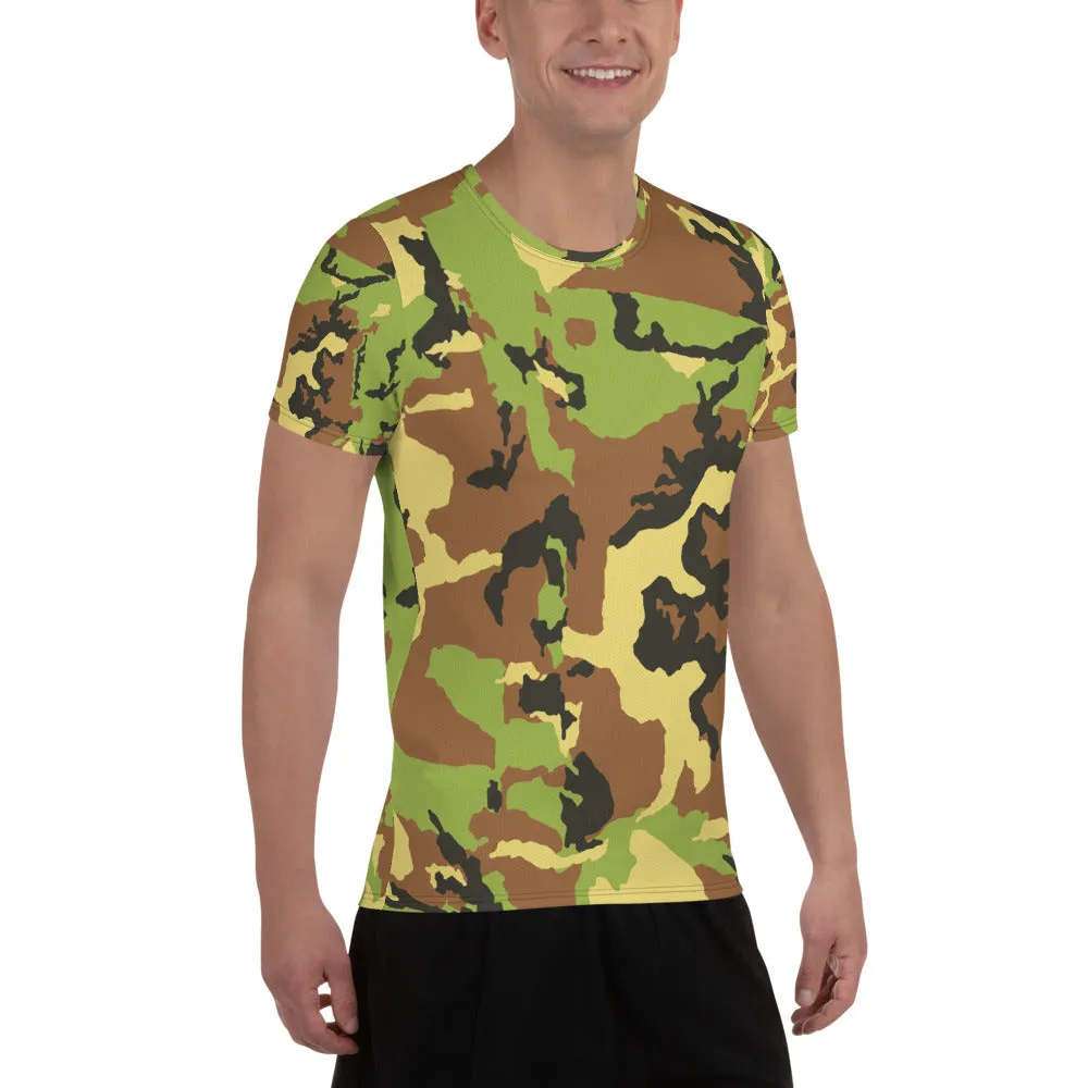 All-Over Print Men's Athletic T-shirt, Military T Shirt Small to 3 XL