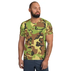 All-Over Print Men's Athletic T-shirt, Military T Shirt Small to 3 XL