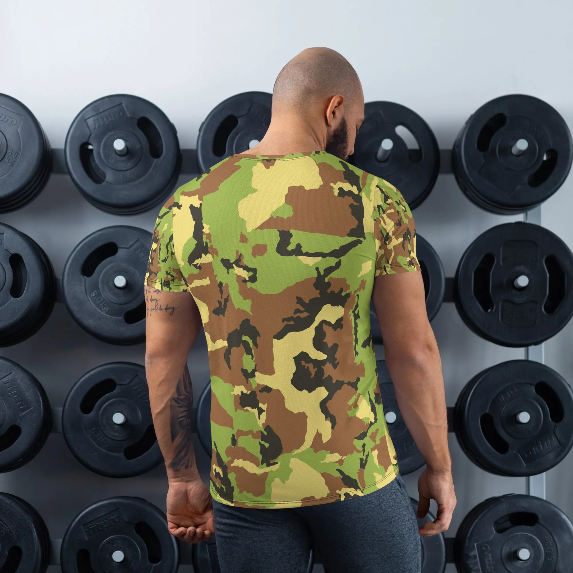 All-Over Print Men's Athletic T-shirt, Military T Shirt Small to 3 XL