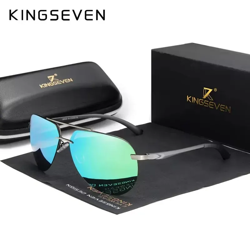 Aluminum Magnesium Polarized Rimless Lens Sunglasses