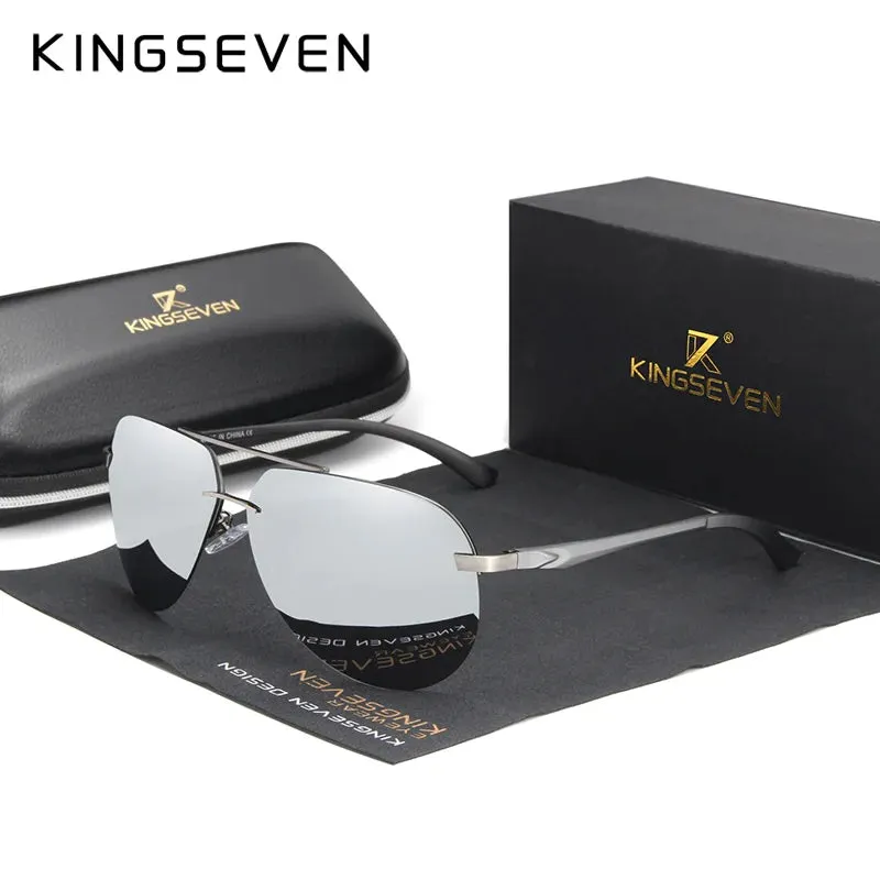 Aluminum Magnesium Polarized Rimless Lens Sunglasses