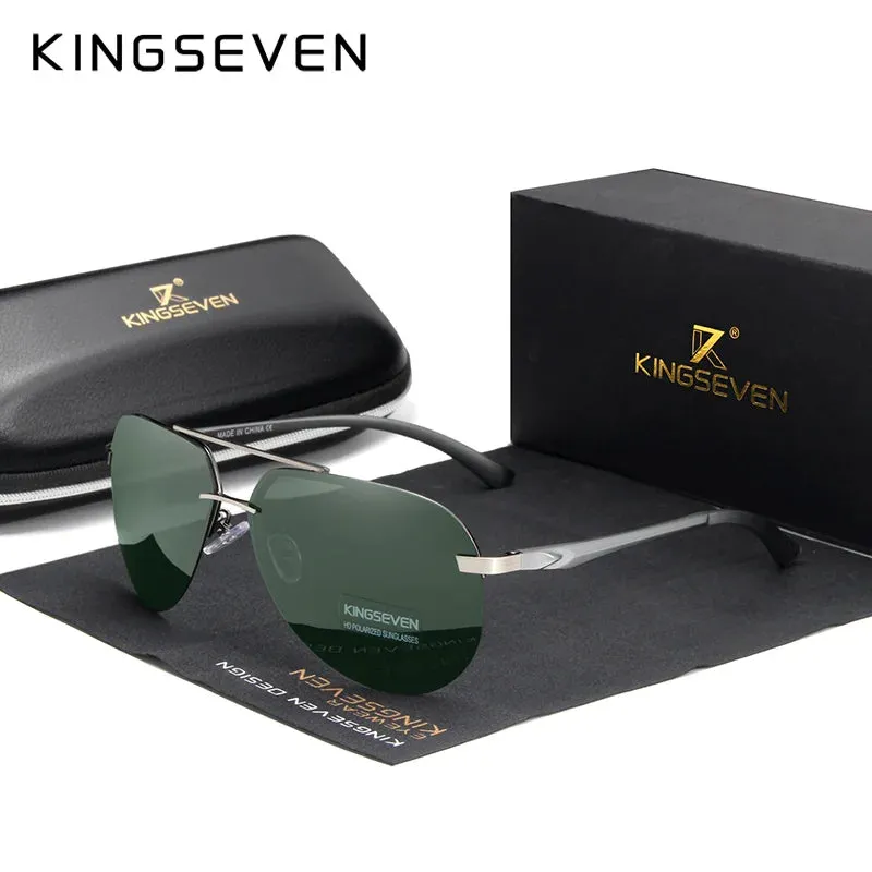 Aluminum Magnesium Polarized Rimless Lens Sunglasses
