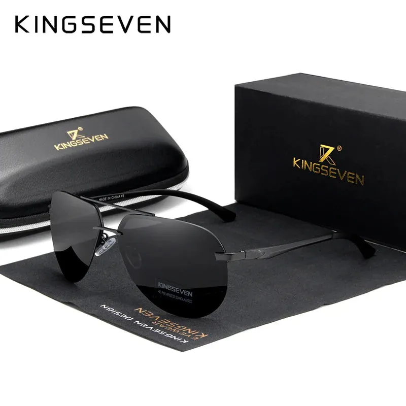 Aluminum Magnesium Polarized Rimless Lens Sunglasses