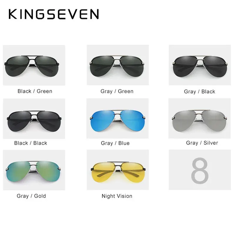 Aluminum Magnesium Polarized Rimless Lens Sunglasses