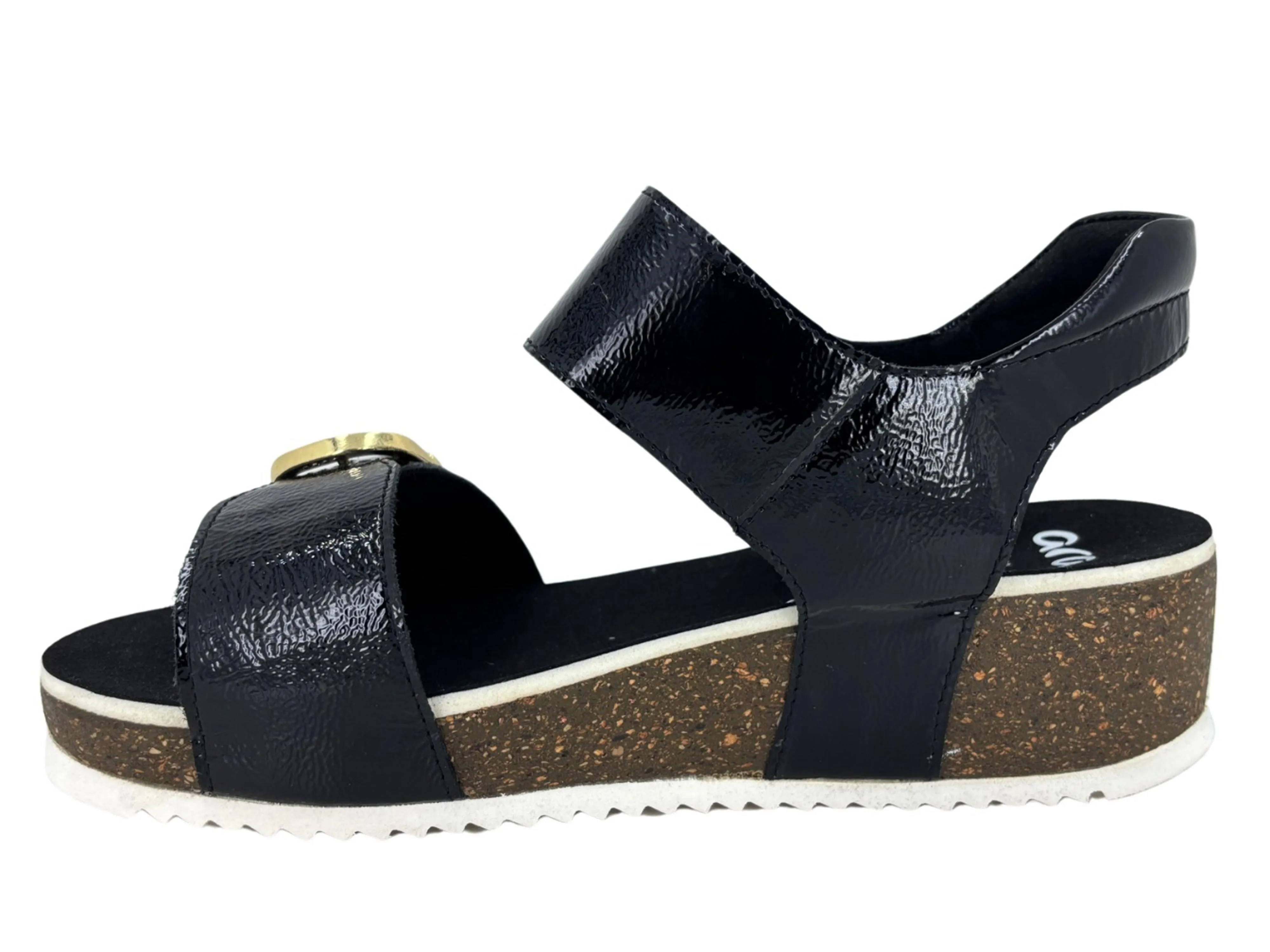 ARA NOVA BLACK PATENT LEATHER SANDAL