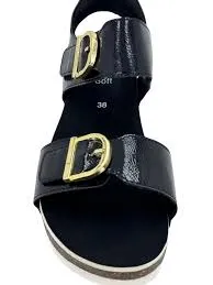 ARA NOVA BLACK PATENT LEATHER SANDAL