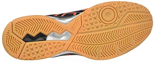 ASICS Men's Gel-Rocket 9 Black/Fiery Red Leather Indoor Court Shoes-11 UK (46.5 EU) (12 US) (1071A030)