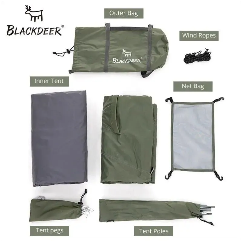 Blackdeer archeos 4 season tent - waterproof, double layer, 2-3 people backpacking tent for winter,