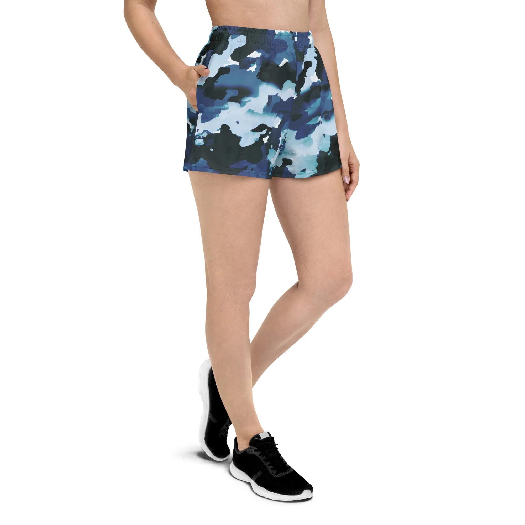 Blue Camo Athletic Shorts