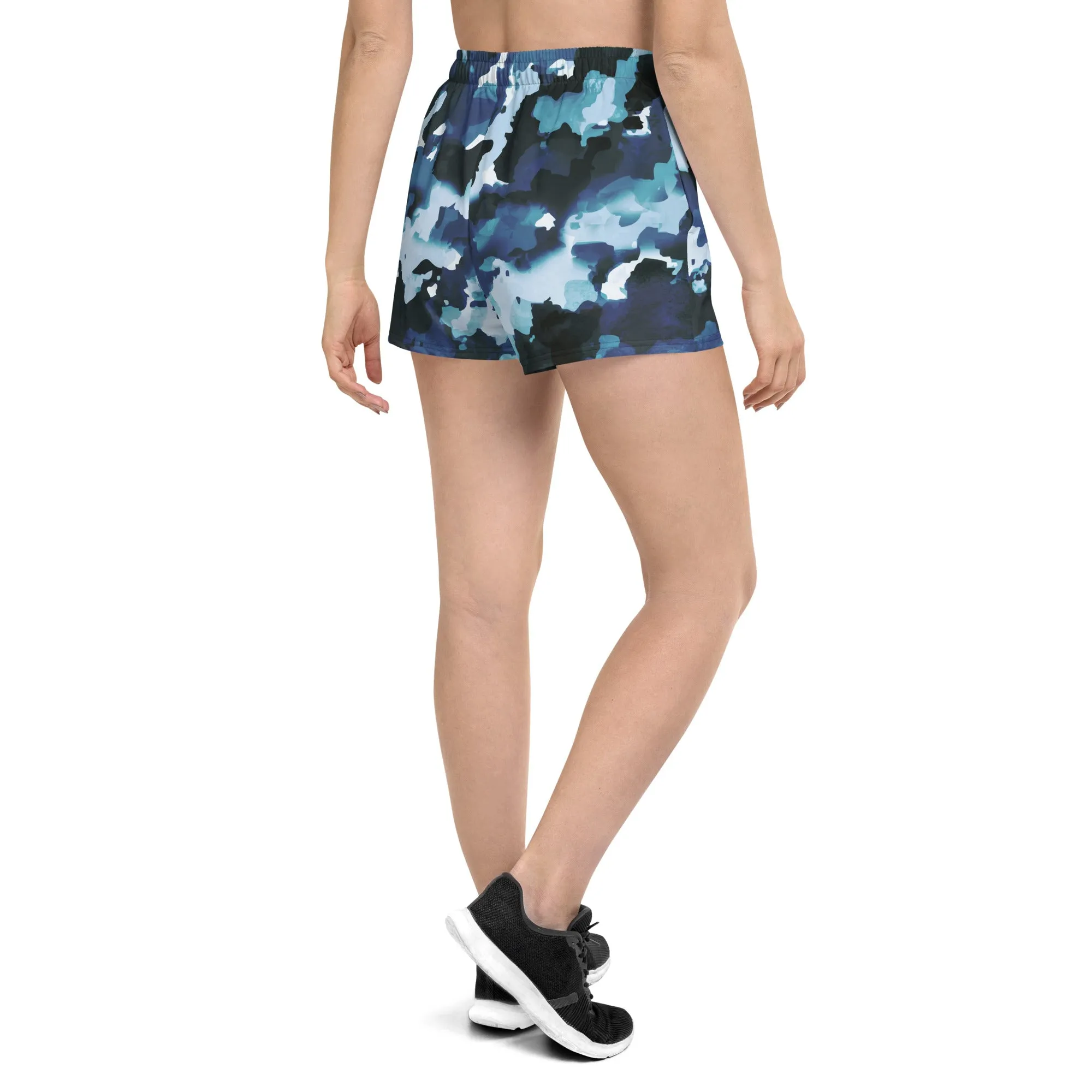 Blue Camo Athletic Shorts