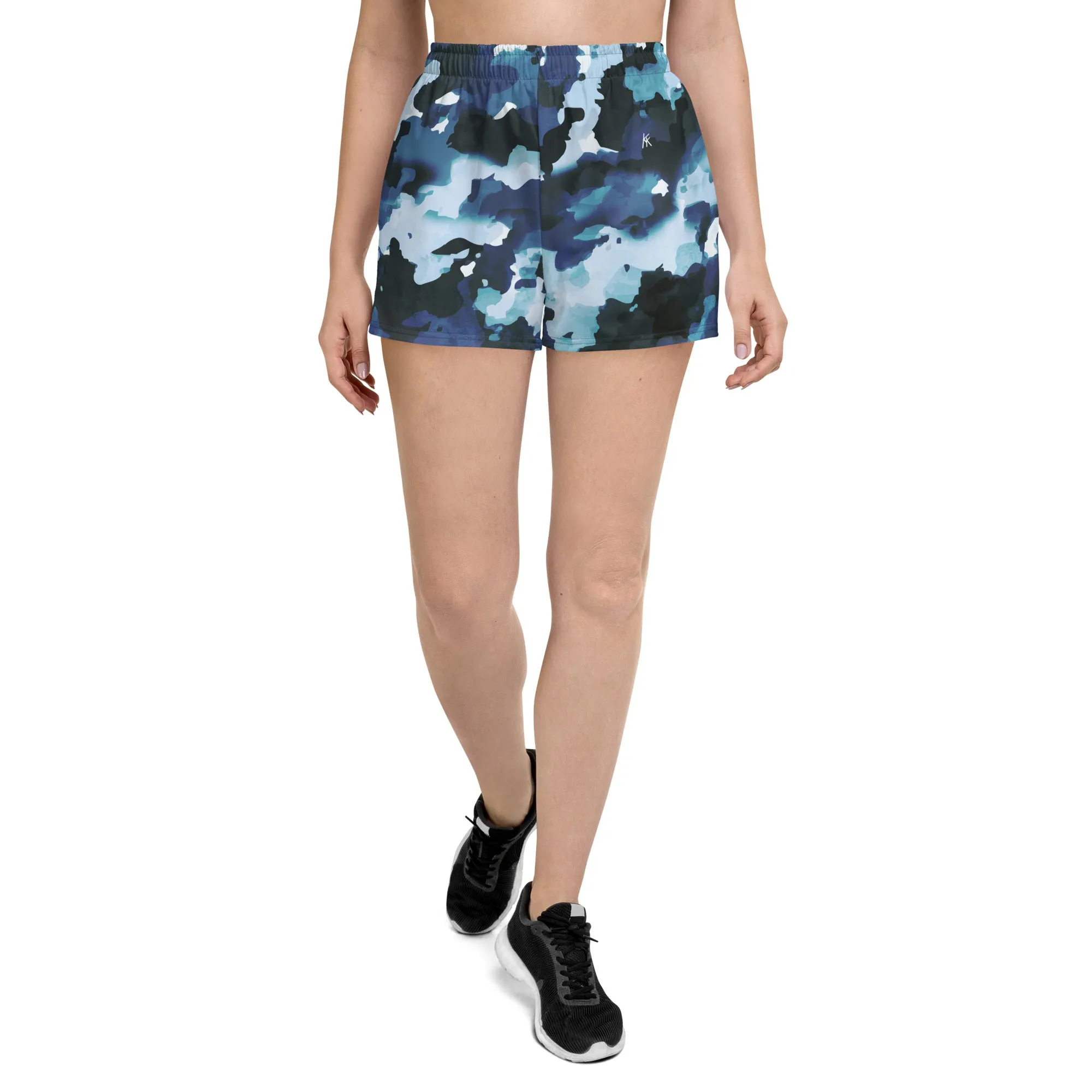 Blue Camo Athletic Shorts