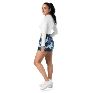 Blue Camo Athletic Shorts