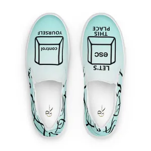Blue Feelings - Men's Canvas Slip-On Sneakers