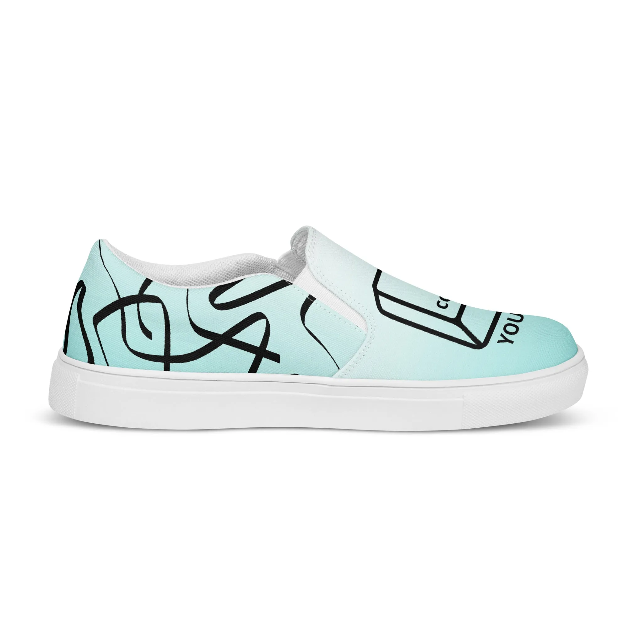 Blue Feelings - Men's Canvas Slip-On Sneakers