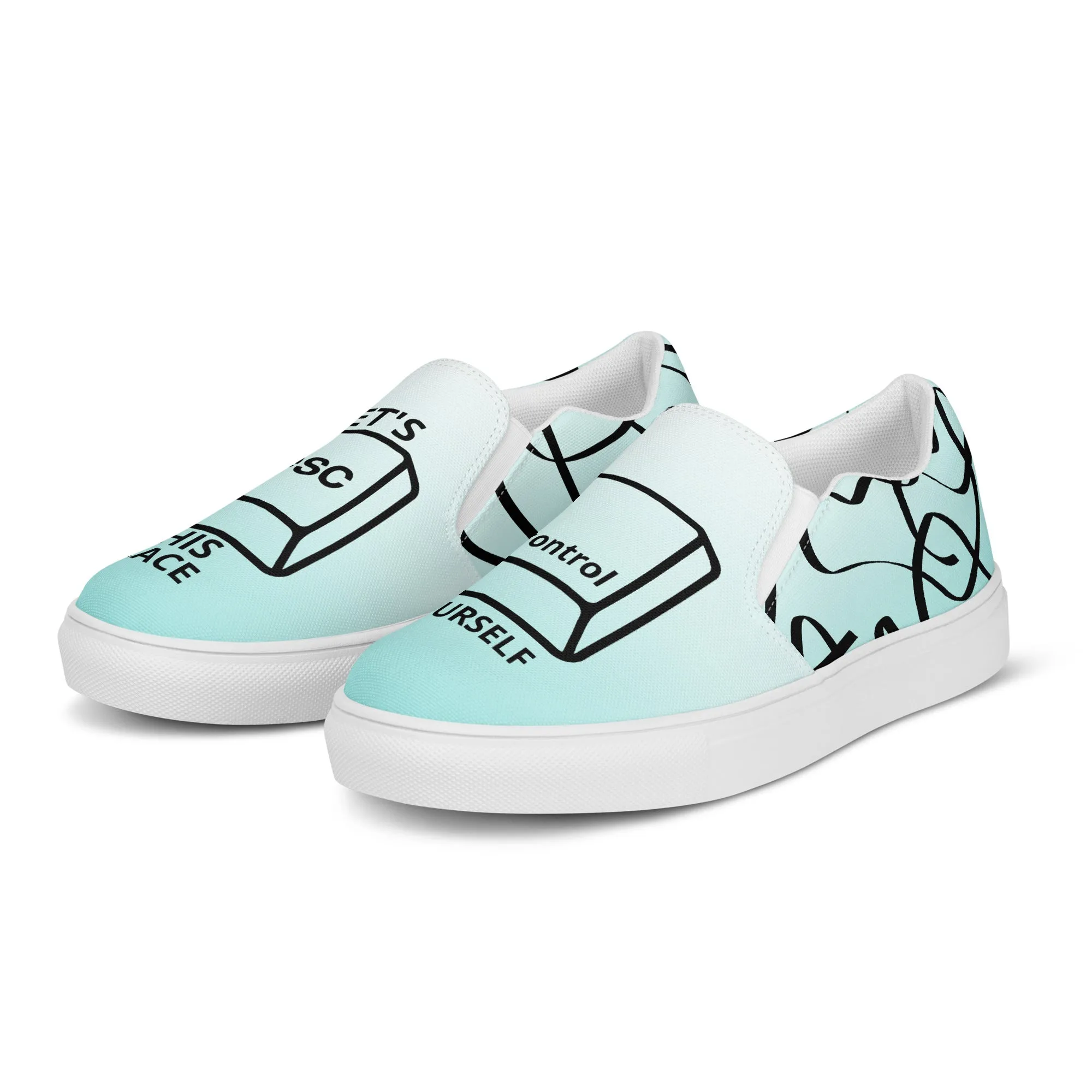 Blue Feelings - Men's Canvas Slip-On Sneakers