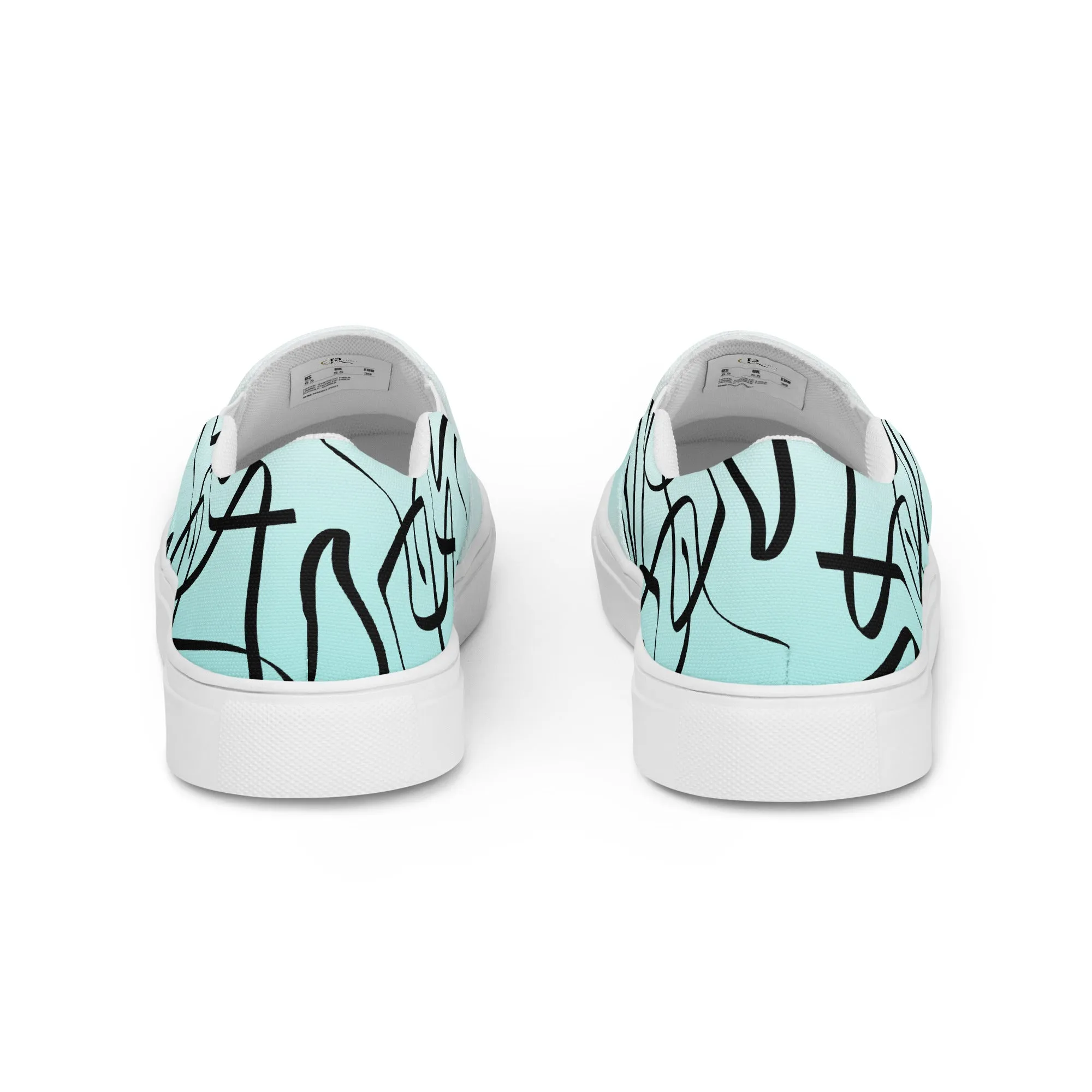 Blue Feelings - Men's Canvas Slip-On Sneakers