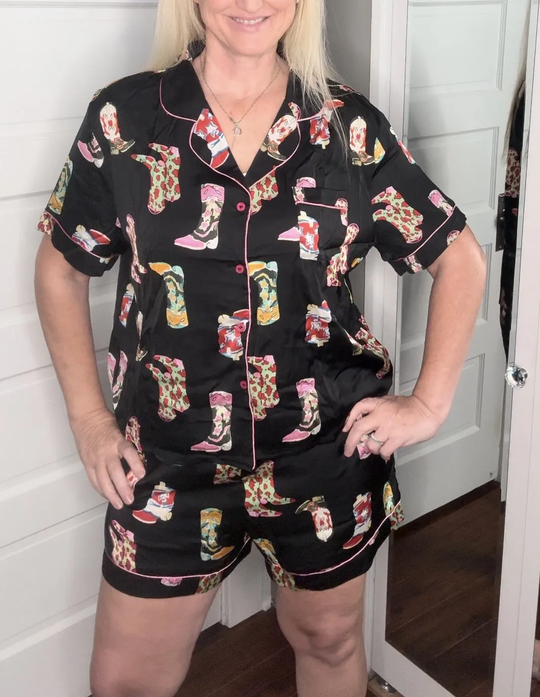 Boots in Your Bed PJs - Pajama Leisure Set