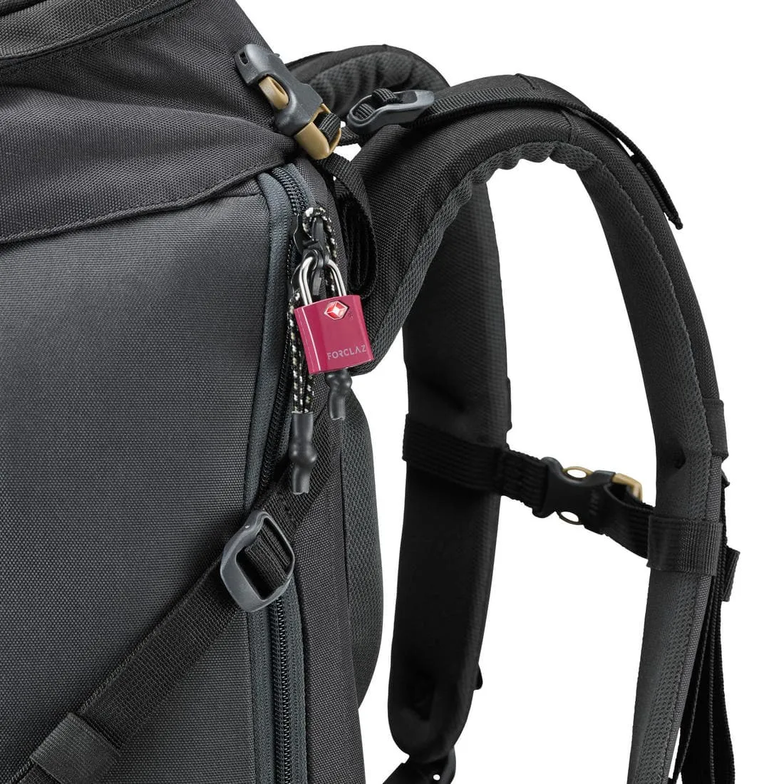 Cadenas à clés de trekking voyage TRAVEL TSA noir x2