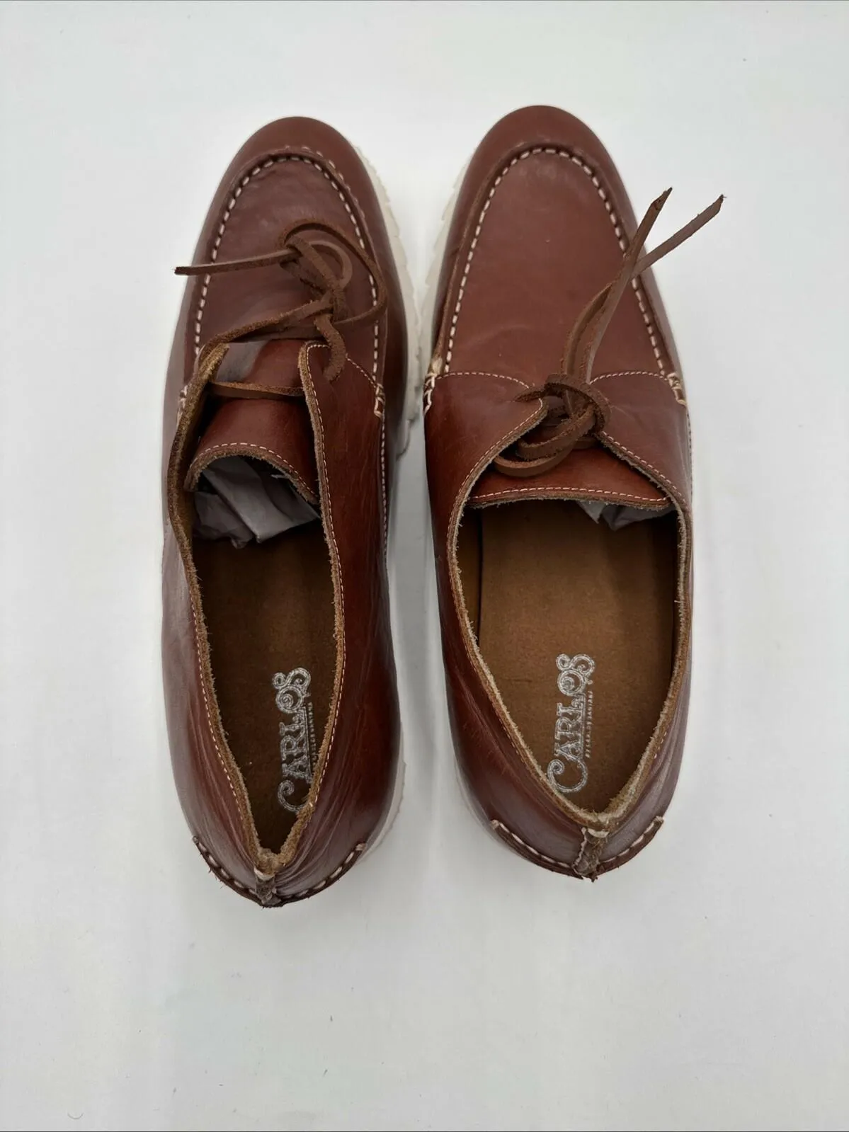 Carlos by Carlos Santana Hendrix Moccasins Men's Lace-Up Casual Shoe Size 11.5D - Very Good