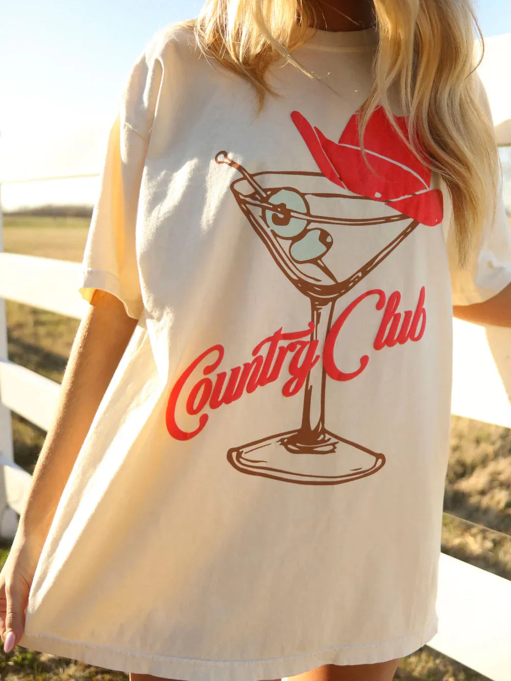 Charlie Southern Cowboy Country Club Martini Tee