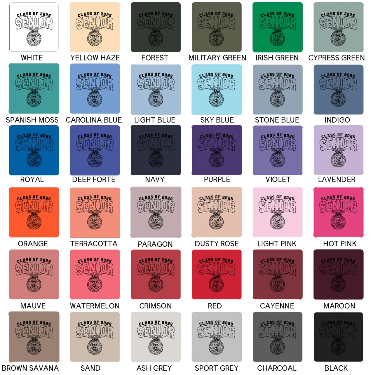 Class of 2025 Senior Emblem – Crewneck