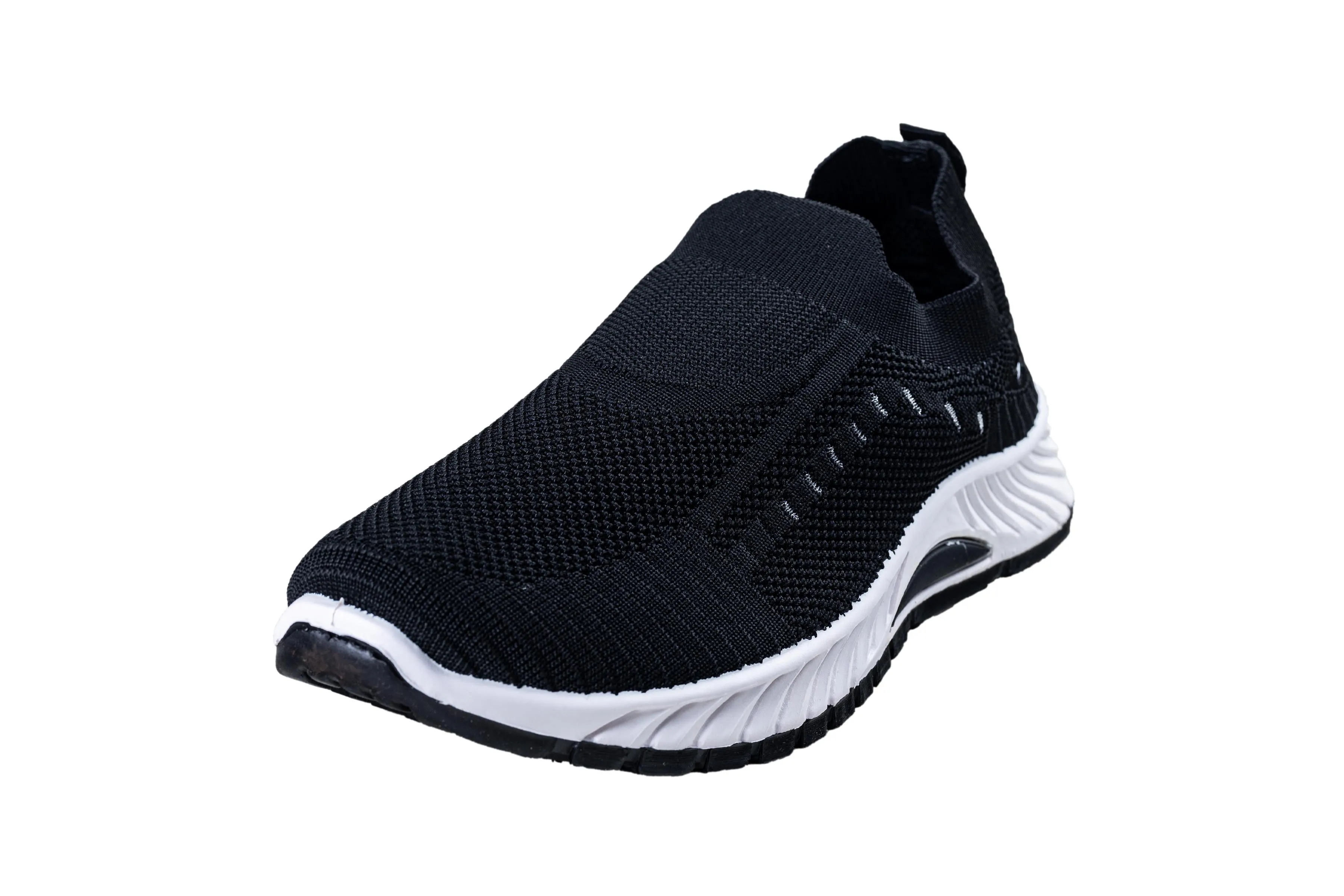 Comfort Walk Gents Black Sports Shoe
