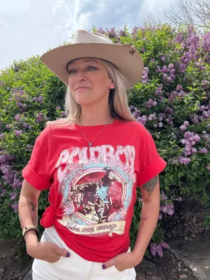 Cowboy Take Me Away Graphic Western Loose Tee