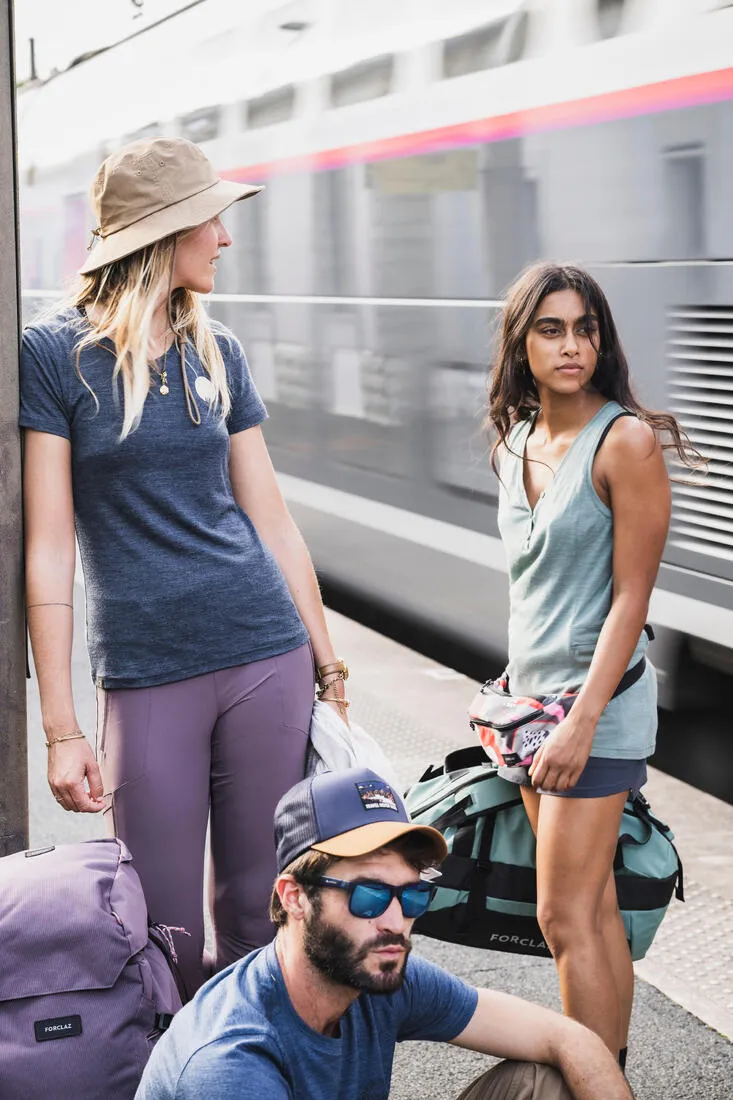 Débardeur laine mérinos de trek voyage - travel 500 corail femme