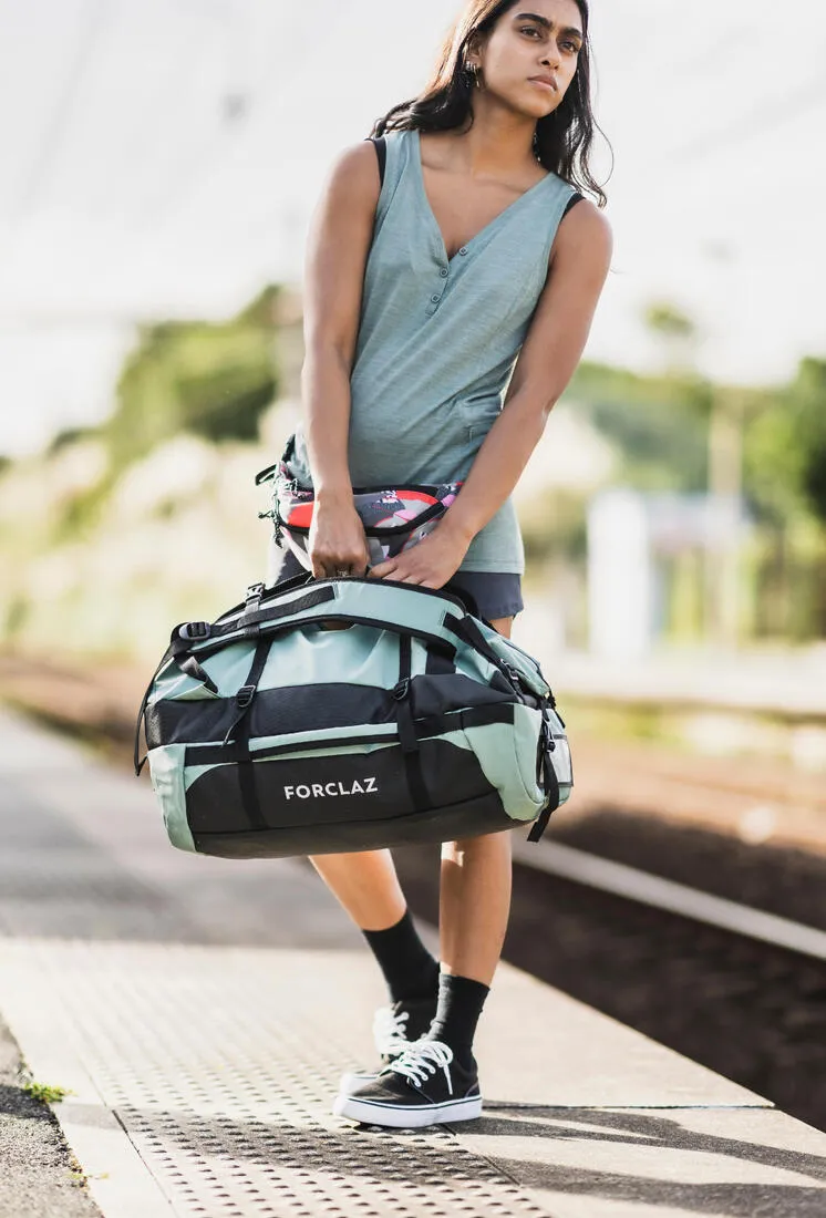 Débardeur laine mérinos de trek voyage - travel 500 corail femme