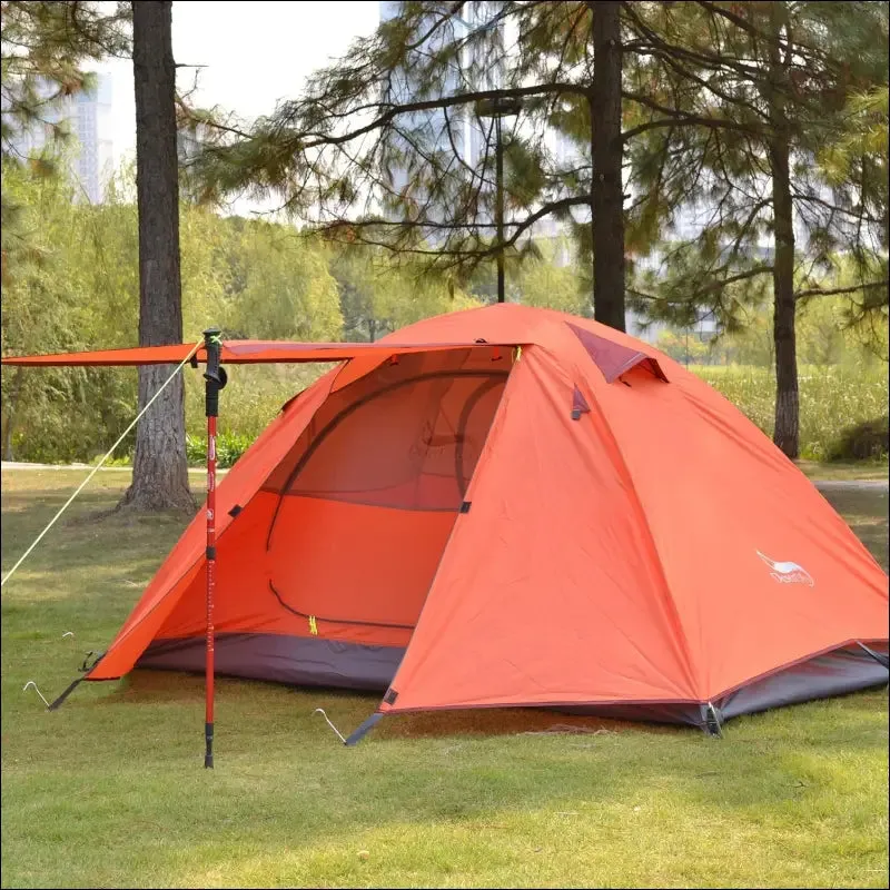 Desert&fox backpacking camping tent, lightweight 1-3 person tent double layer waterproof portable