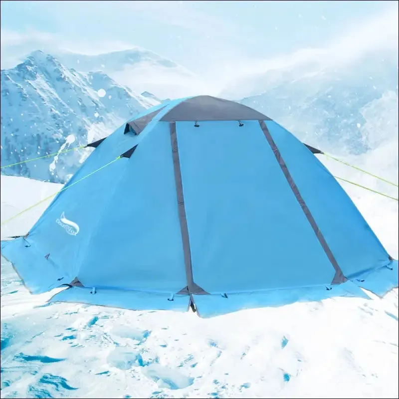 Desert&fox winter tent with snow skirt 2 person aluminum pole tent lightweight backpacking tent