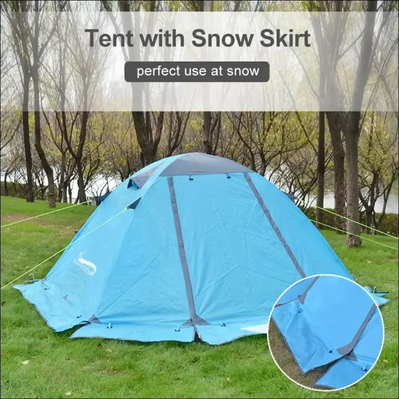 Desert&fox winter tent with snow skirt 2 person aluminum pole tent lightweight backpacking tent