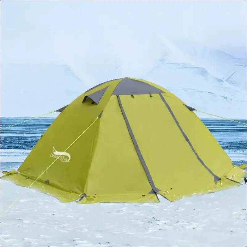 Desert&fox winter tent with snow skirt 2 person aluminum pole tent lightweight backpacking tent