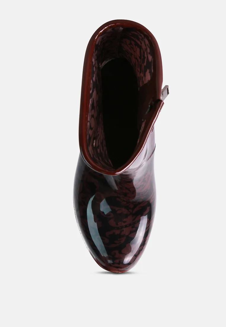 Drench Clear Wedge Rainboots By Ruw
