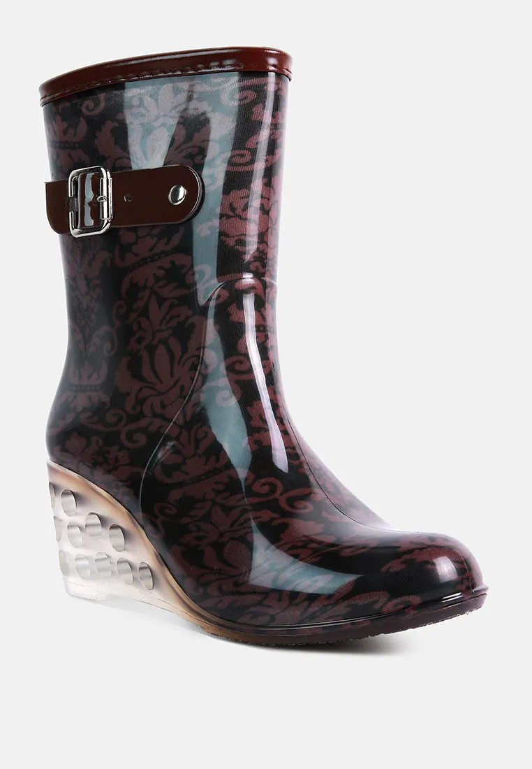 Drench Clear Wedge Rainboots By Ruw