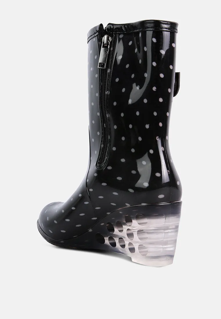 Drench Clear Wedge Rainboots By Ruw