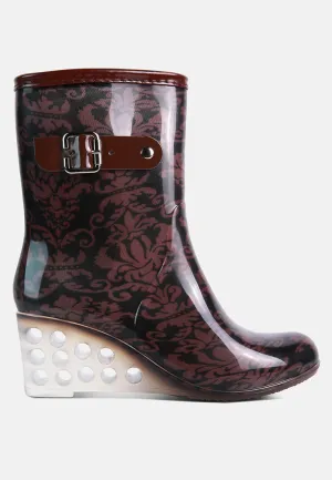 Drench Clear Wedge Rainboots By Ruw