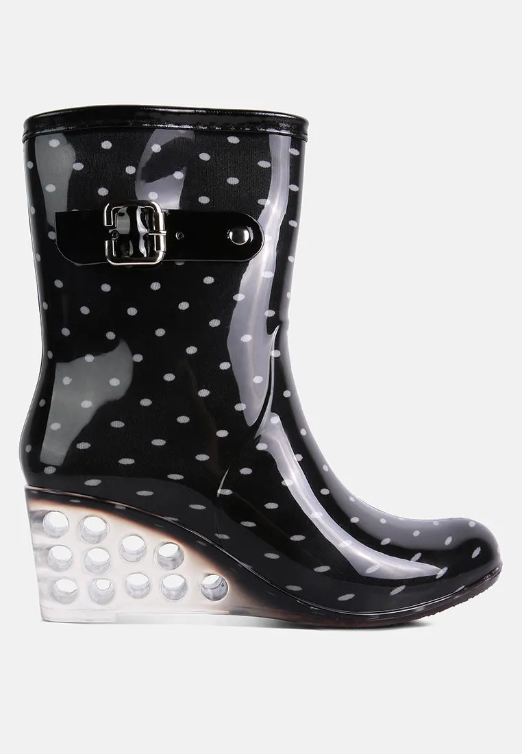 Drench Clear Wedge Rainboots By Ruw