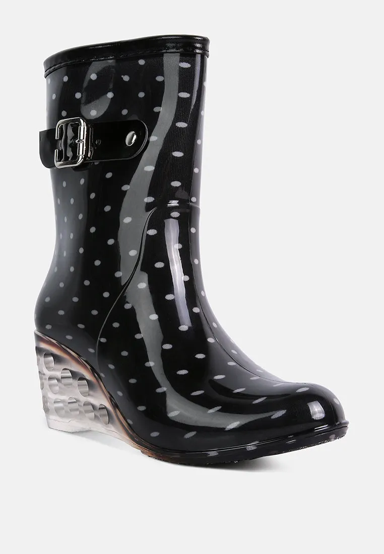 Drench Clear Wedge Rainboots By Ruw