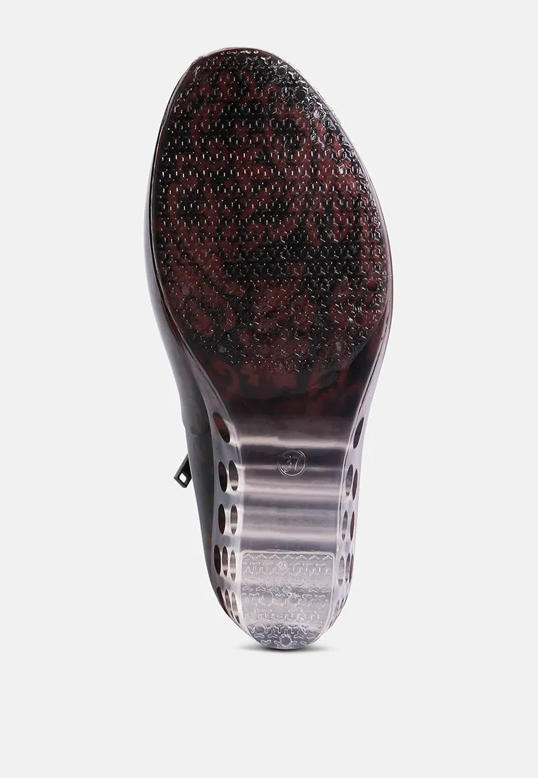 Drench Clear Wedge Rainboots By Ruw